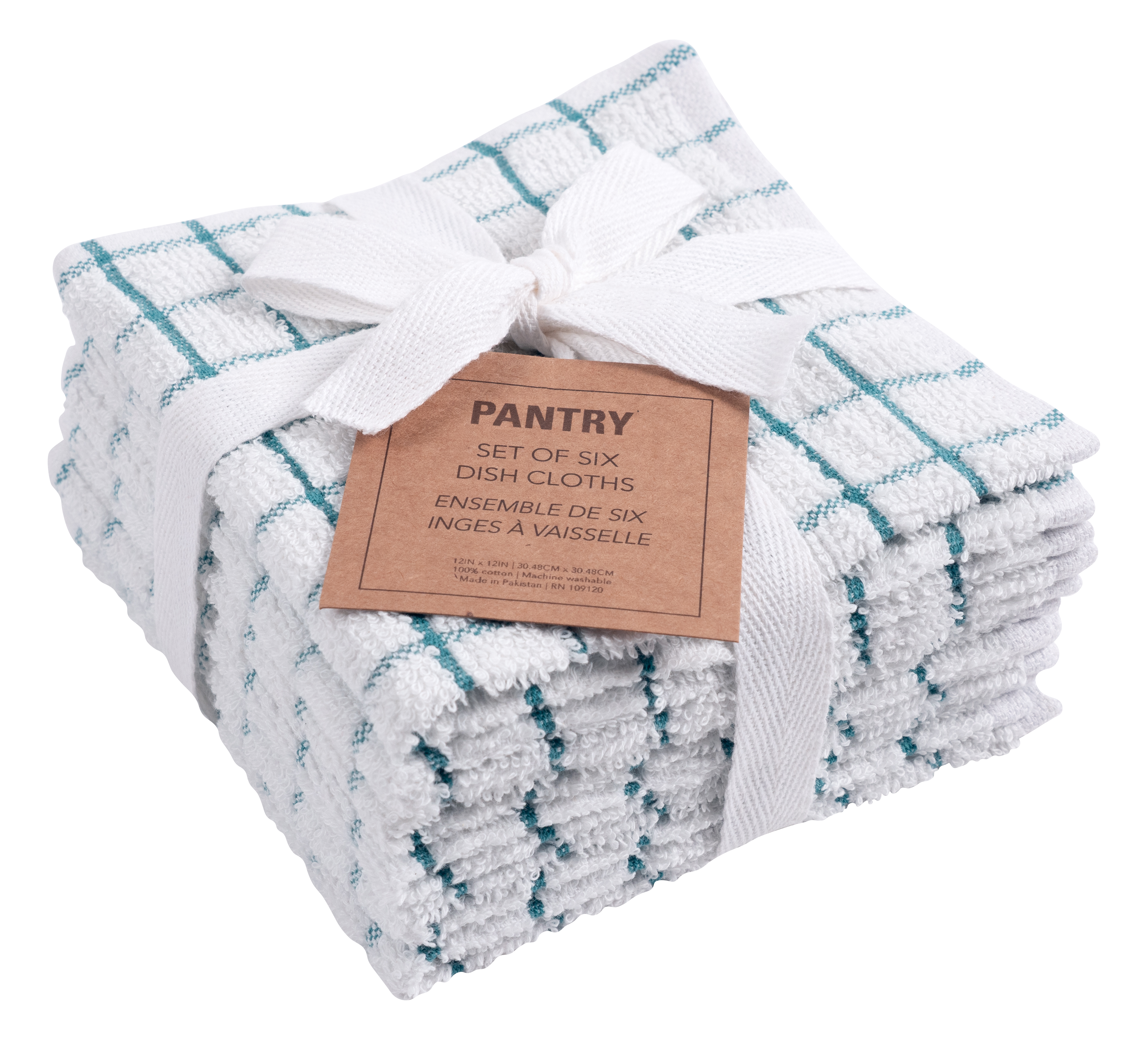 Classic Cotton Terry Cloth Dishcloths, Set of 6