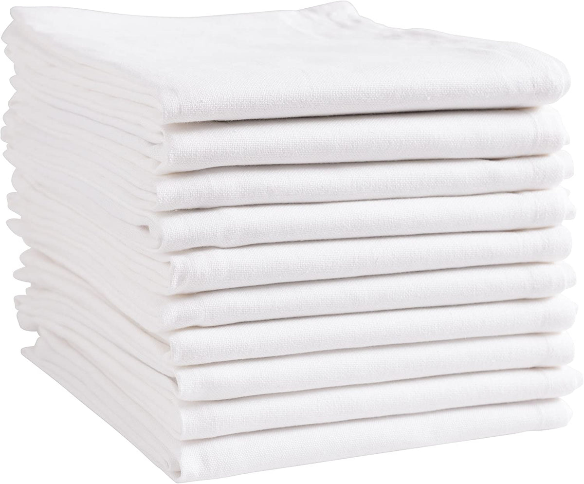Plain White Cotton Kitchen Towel, Size: 16x24 Inch